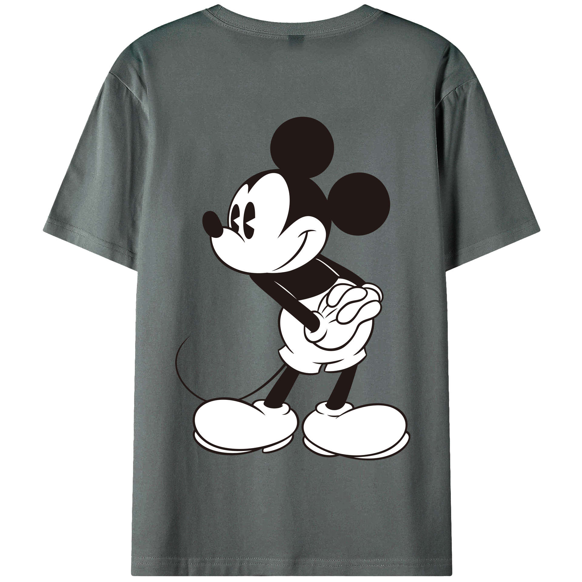 （画像用） ミッキーマウス Mickey Mouse 綿100％半袖Tシャツ（背面プリント）